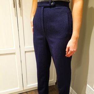 High-waisted Vintage 100% Wool Trousers